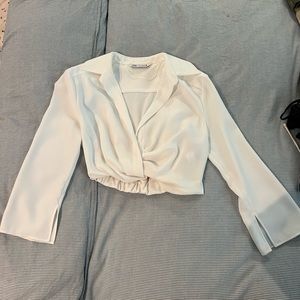 ZARA-white blouse